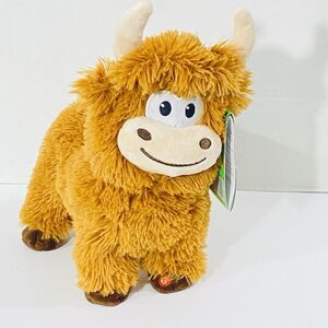 NEW Gemmy Animated Highland Cow Sings "Bust A Move" (Moo) Plush Santa Hat Video